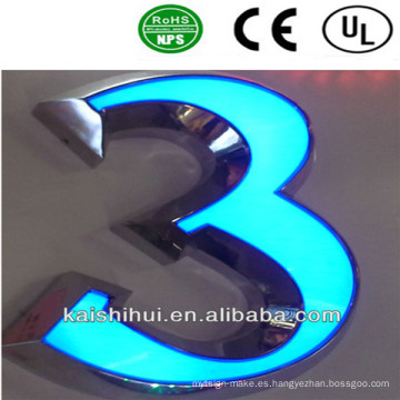 Frente iluminado LED Sing Channel Letter para exteriores